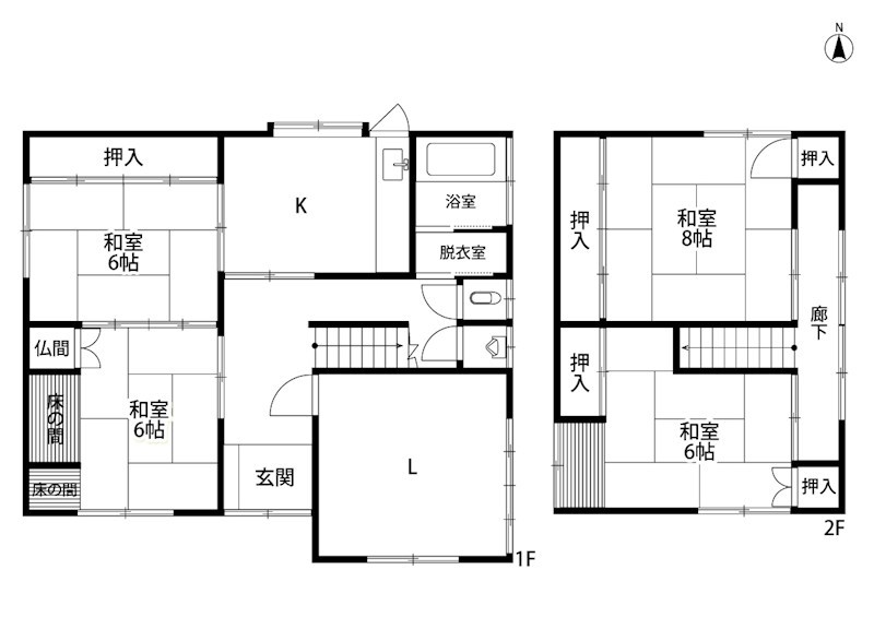 弥彦村矢作売戸建 間取り図