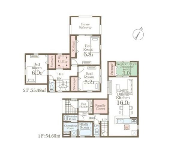 東区新石山第1新築戸建 間取り図