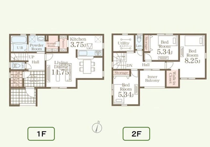 中央区関南町第1新築戸建 1号棟 間取り図