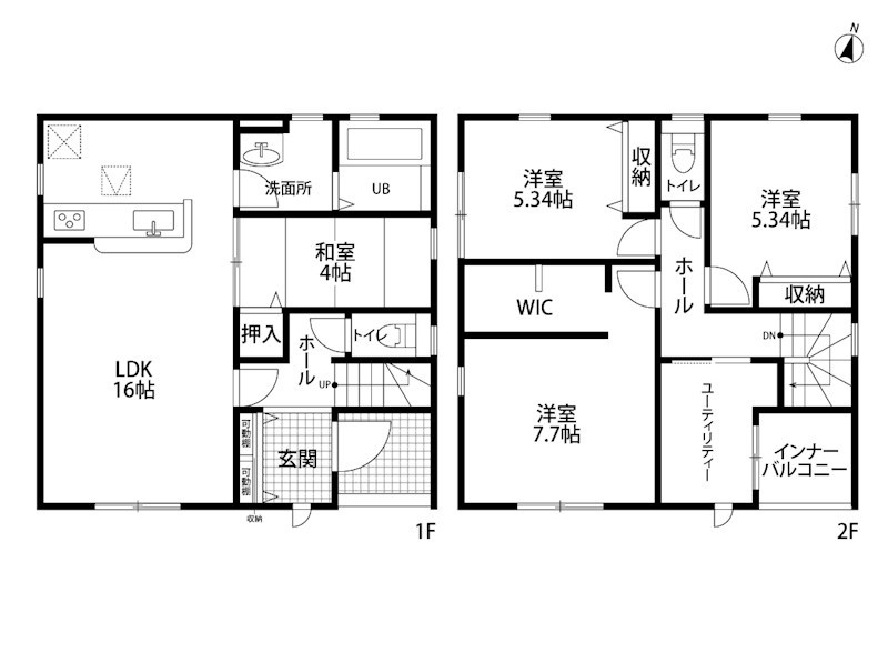 中央区関南町第1新築戸建 2号棟 間取り図