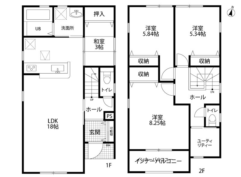 中央区関南町第1新築戸建 4号棟 間取り図