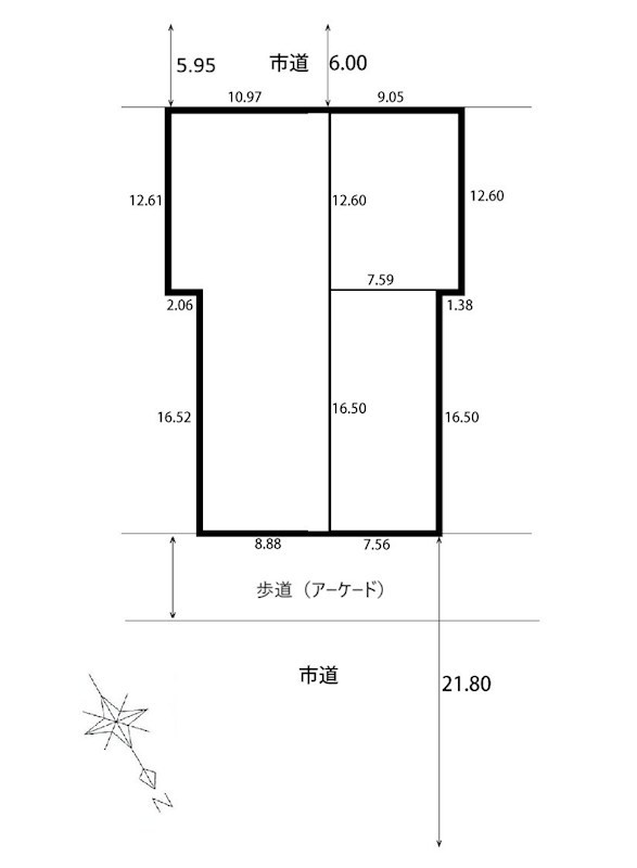 東区山の下町売土地 間取り図