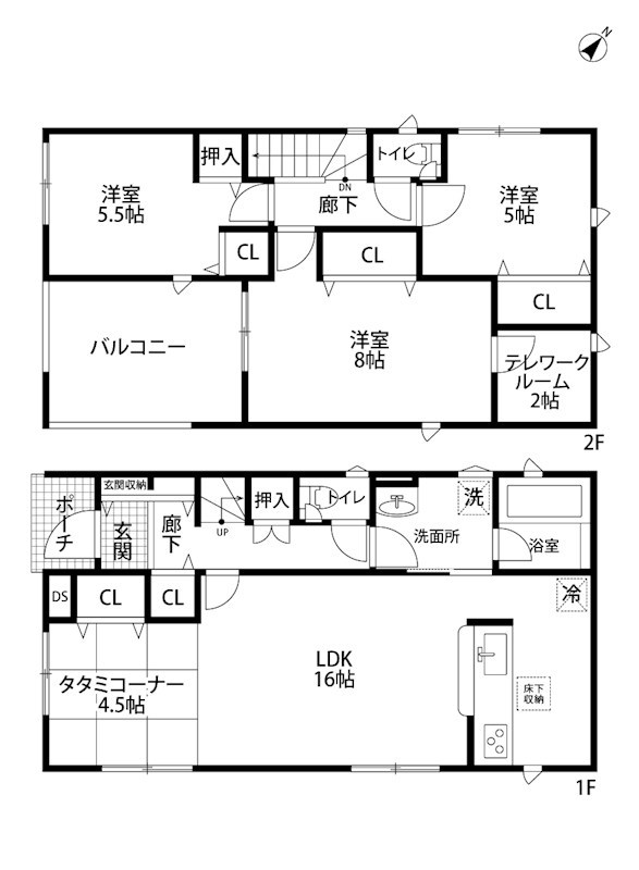 江南区早通5丁目新築戸建　4 間取り図