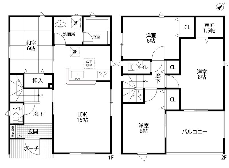 江南区早通5丁目新築戸建　5 間取り図