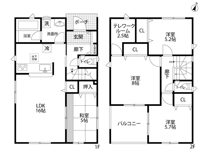東区松崎新築戸建 1 間取り図