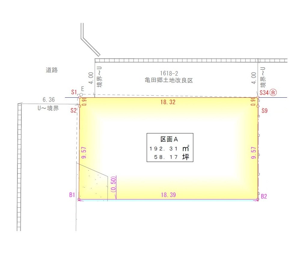 東区紫竹5丁目売地 間取り図