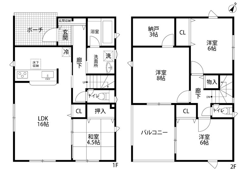 東区松崎新築戸建 2 間取り図