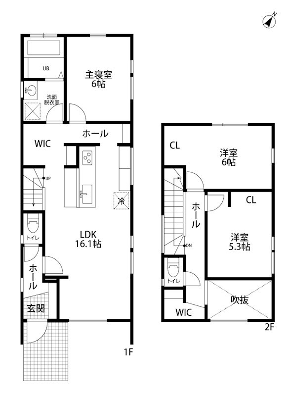 東区江南新築戸建　B棟 間取り図