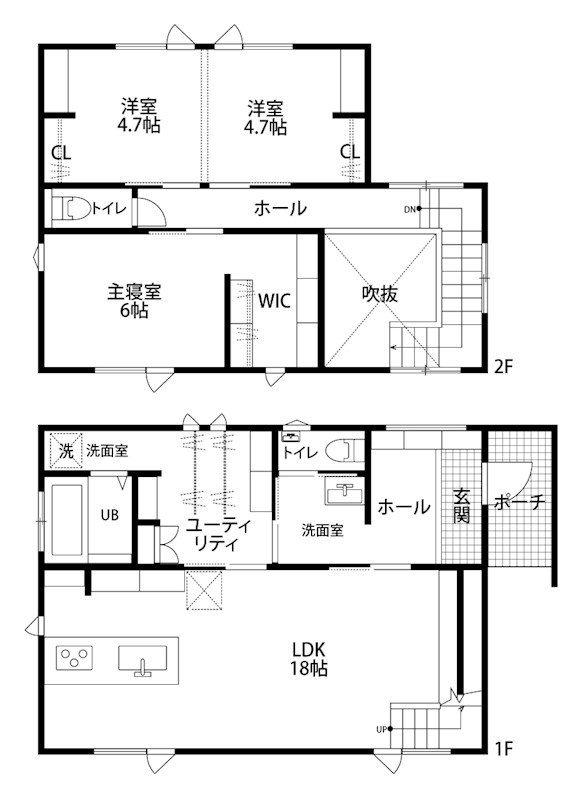 東区山木戸新築戸建 間取り図