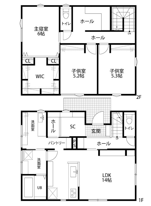 東区新石山新築戸建  間取り図