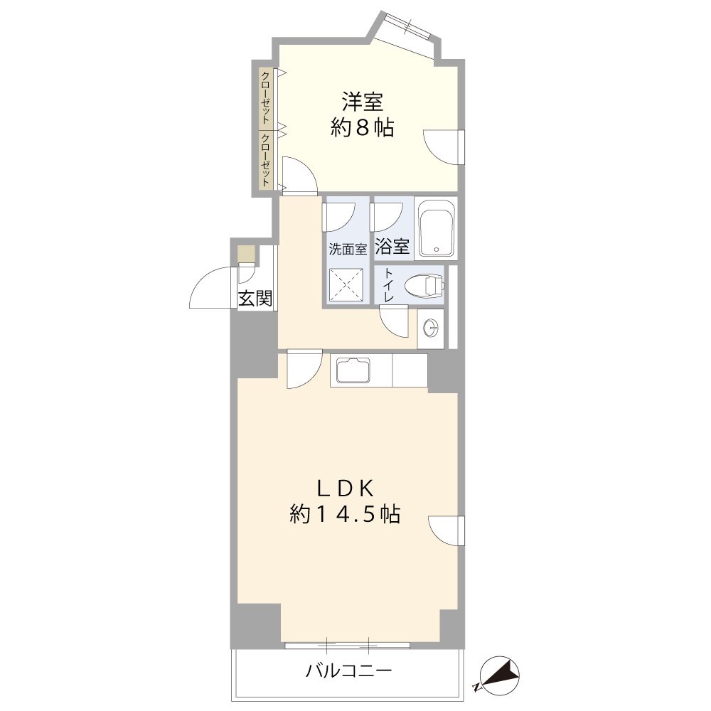 コア東堀 503号室 間取り図