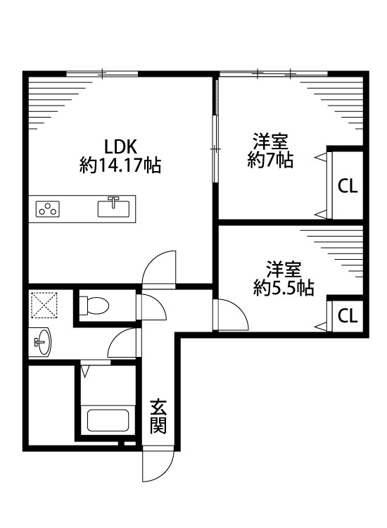 リバーハイツ関分 間取り図