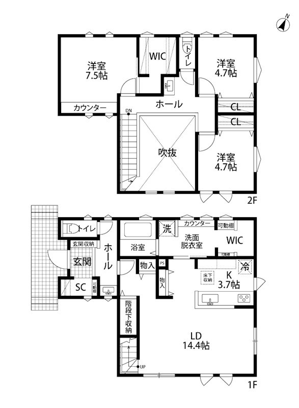 東区船江町2丁目新築戸建 間取り図