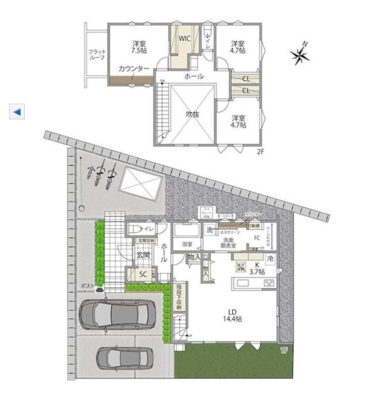 東区船江町2丁目新築戸建 間取り図