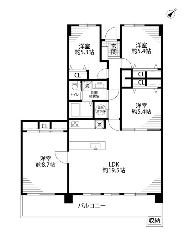 レジデンス南紫竹 902号室 間取り図