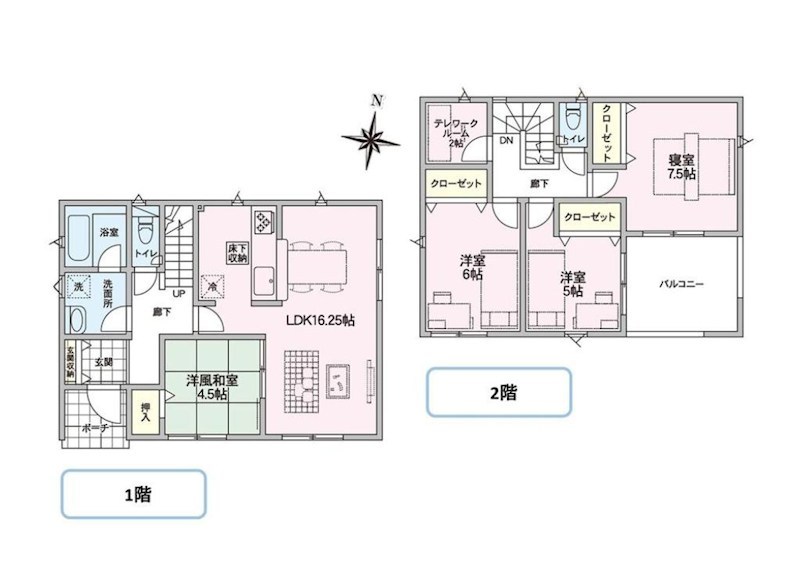 東区白銀1丁目新築戸建1 間取り図