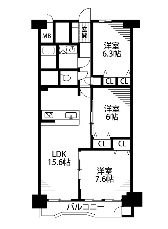 日東サンシャイン青山A棟 間取り図