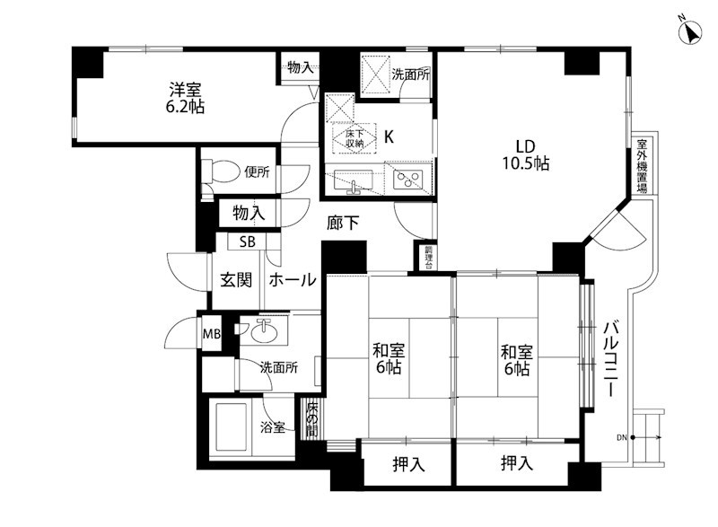 プレジデント寄居 106号室 間取り図