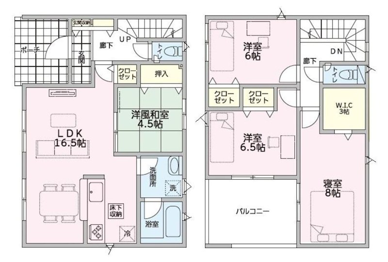 中央区上所上新築戸建1 間取り図
