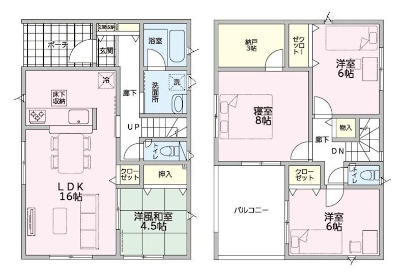 中央区上所上新築戸建2 間取り図