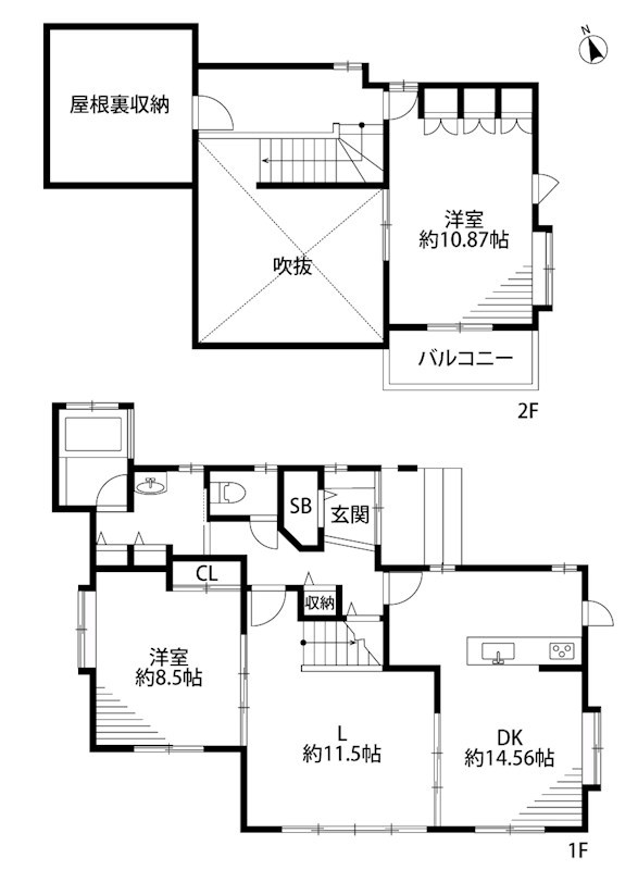 中央区親松中古住宅 間取り図