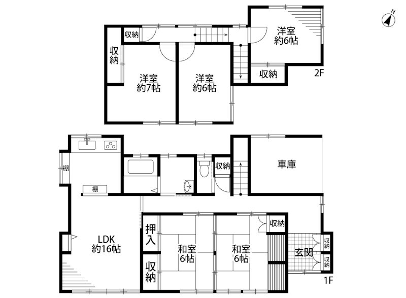 東区河渡3丁目中古住宅 間取り図