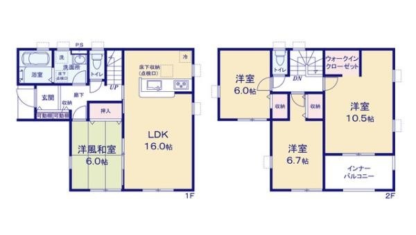東区新石山第2新築戸建 間取り図