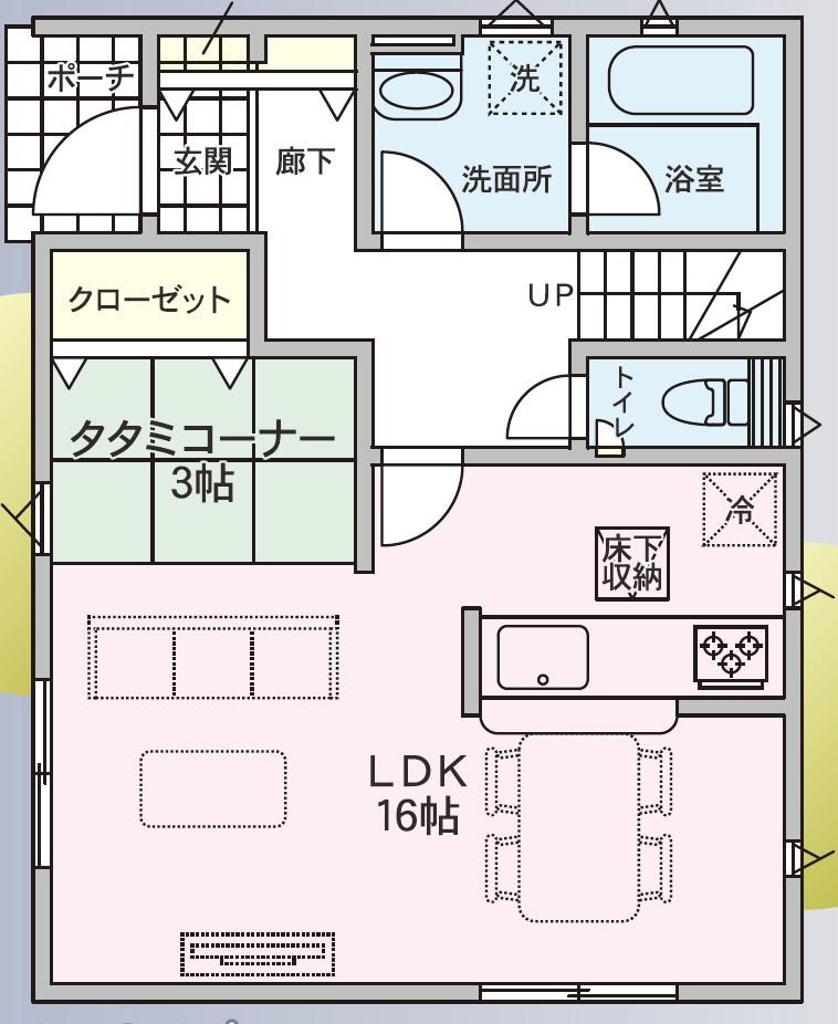 東区下場本町新築戸建　1  間取り図