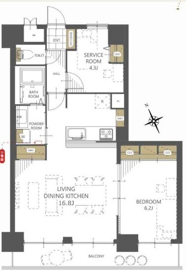 ダイアパレス古町 間取り図