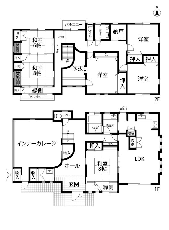 長岡市南七日町中古住宅   間取り図