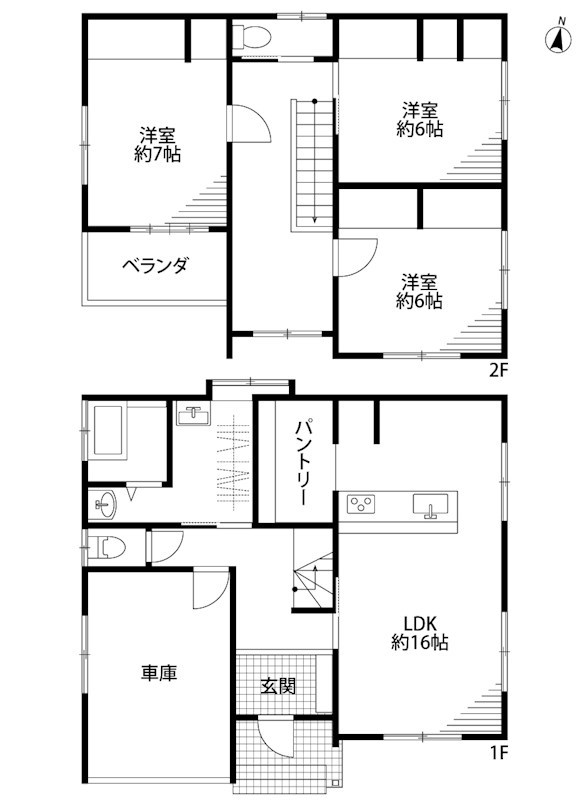 東区船江町1丁目丁目中古住宅  間取り図