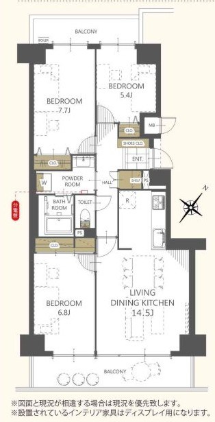 サーパスシティ西新潟2番館 間取図・土地図