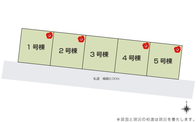 東区逢谷内6丁目新築戸建　3 現地写真（前面道路含む現地写真）