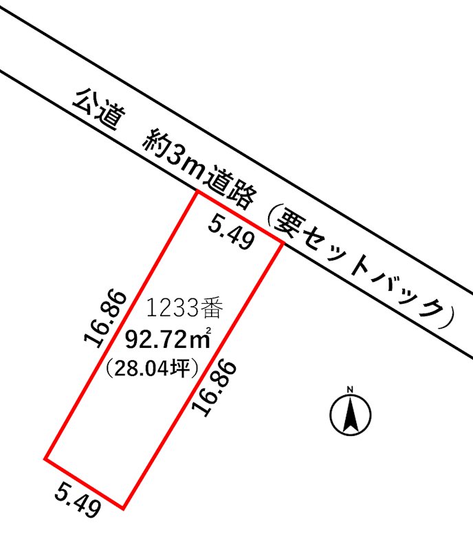 福井市加茂河原2丁目 間取図・土地図