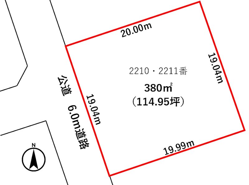 福井市上野本町4丁目 間取図・土地図
