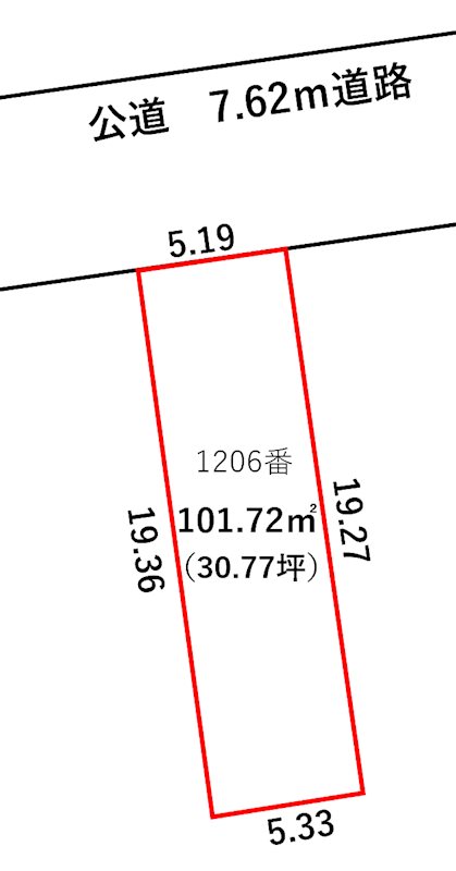福井市春山2丁目 間取図・土地図