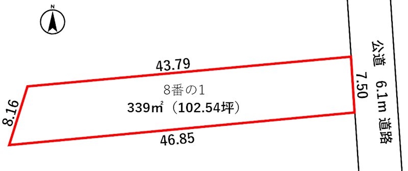 福井市栄町 間取図・土地図