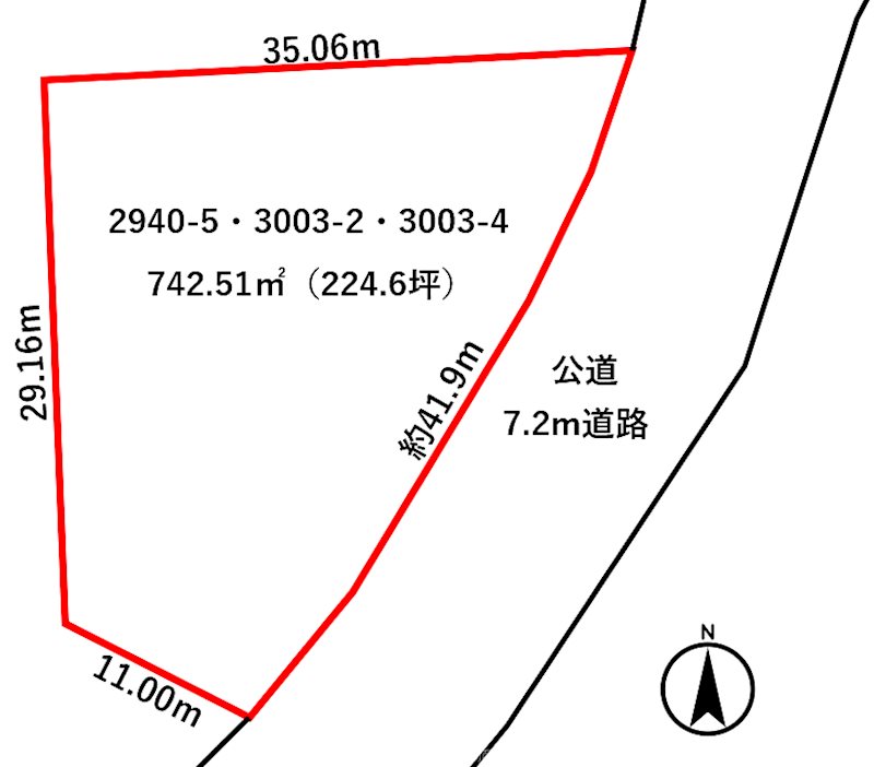 坂井市三国町運動公園3丁目　売地 間取図・土地図