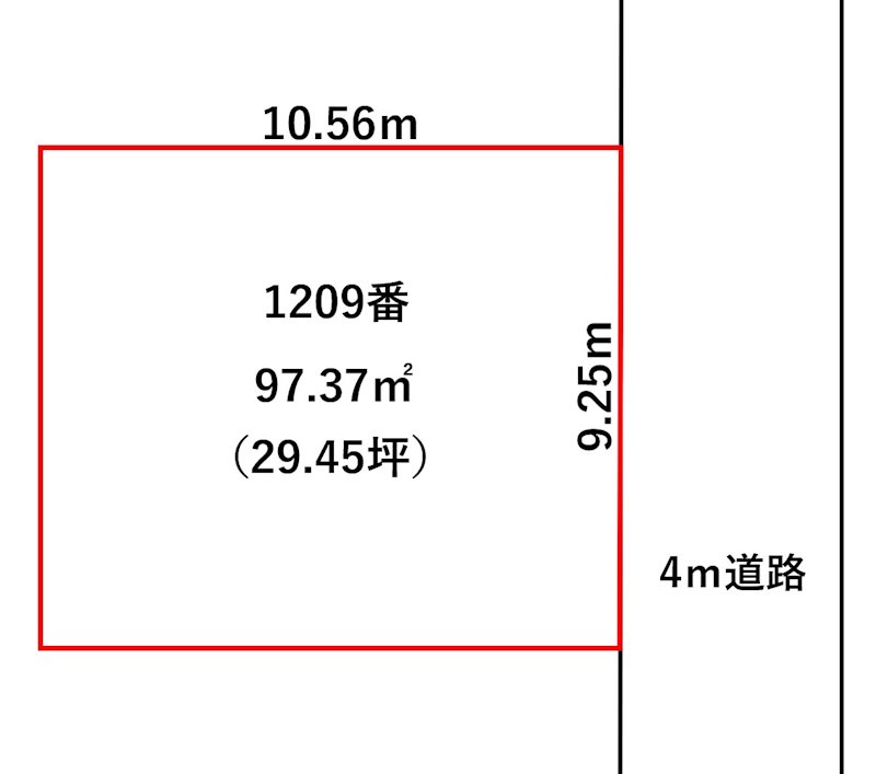 福井市灯明寺1丁目 間取図・土地図
