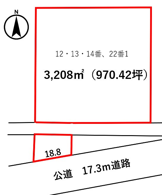 大野市新庄 間取図・土地図