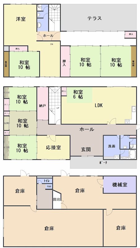 福井市西畑町 間取図・土地図