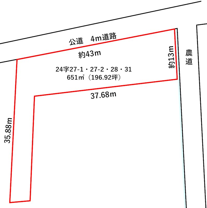 坂井市春江町針原 間取図・土地図