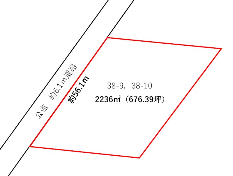 鯖江市上河端町38字 間取図・土地図
