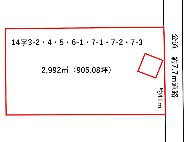 坂井市丸岡町羽崎14字 間取図・土地図