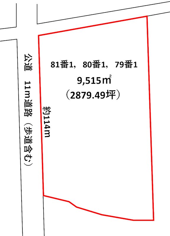 坂井市丸岡町上久米田 間取図・土地図