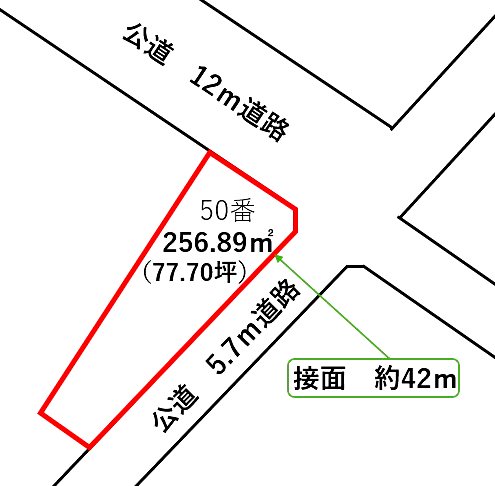 石川県加賀市山代温泉桔梗丘三丁目 間取図・土地図