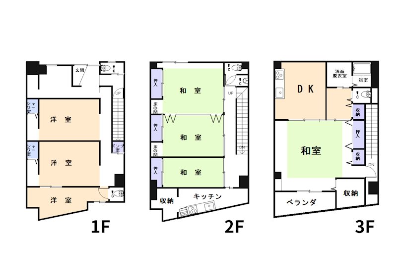 福井市大手二丁目　売ビル 間取図・土地図