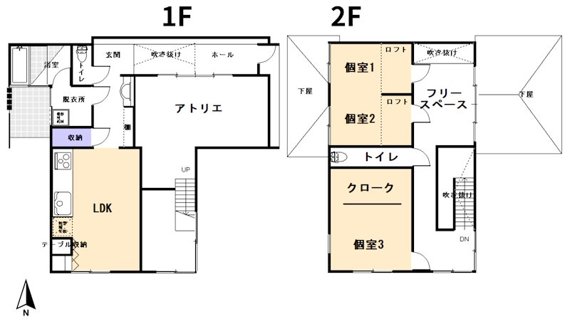 坂井市丸岡町小黒　中古戸建 間取図・土地図