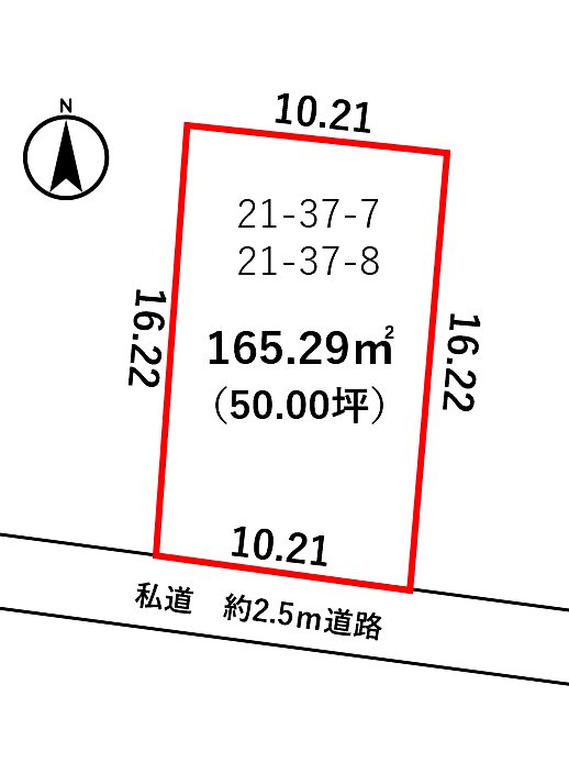 福井市西谷町　売地 間取図・土地図