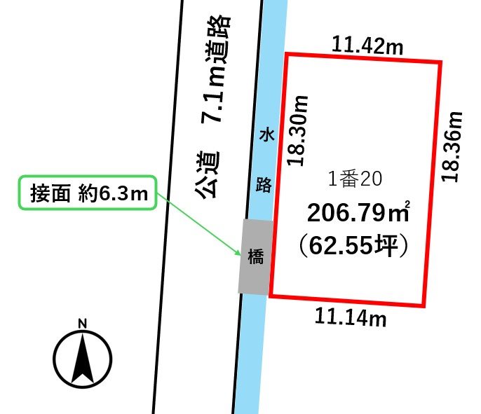 鯖江市大倉町　売地 間取図・土地図